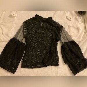Black Valentino lace blouse